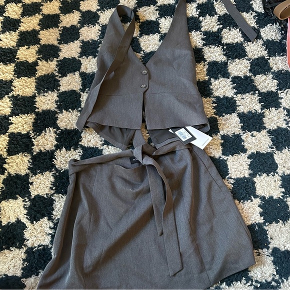Tiger Mist Vest skirt set gray new - Picture 2 of 6